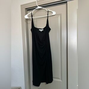 LOFT Black faux wrap Dress